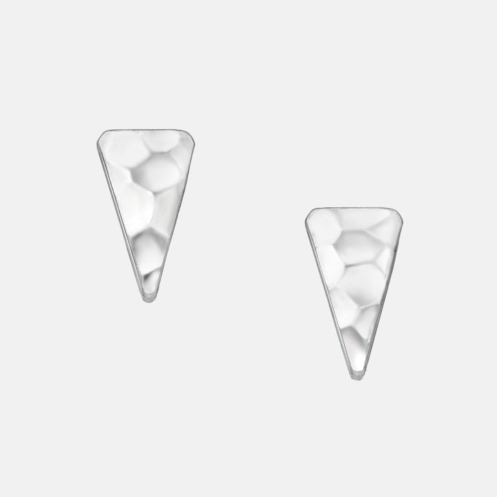 Gordons Hammered Triangle Sterling Silver Earrings