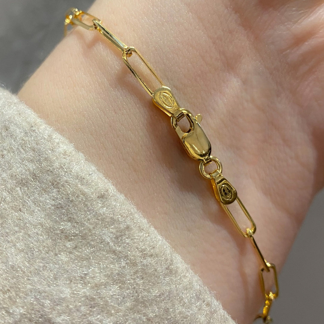 Edie 9ct Gold Square Link Bracelet