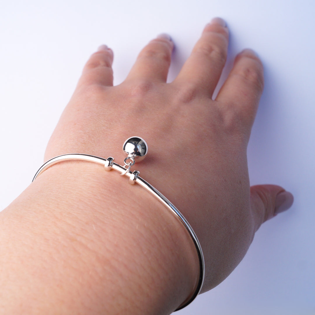 Sterling Silver Ball Cuff