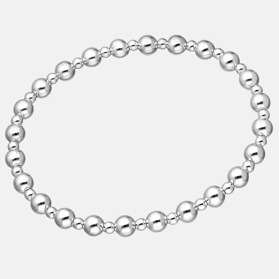 Cabo Polished Sterling Silver Ball Bracelet