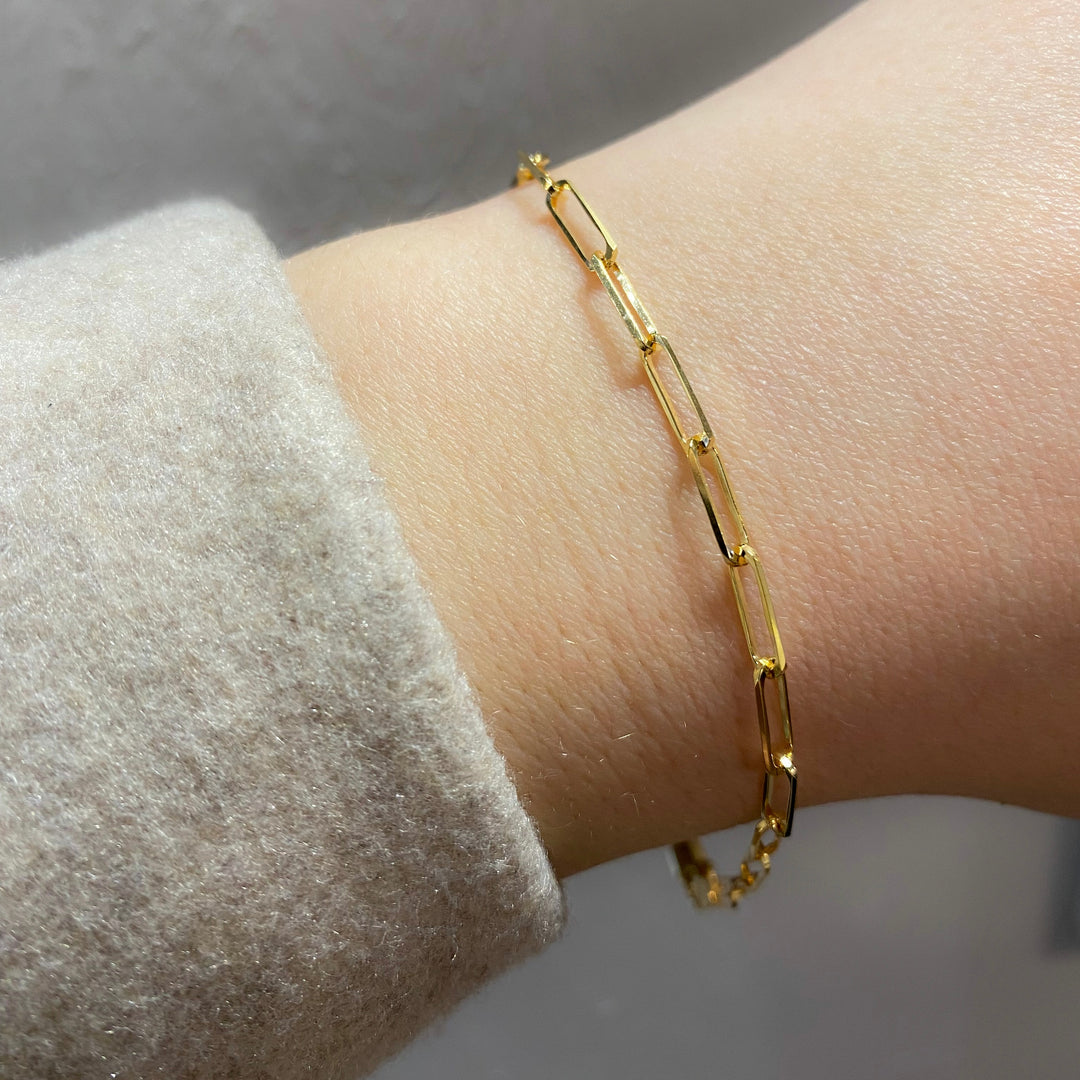 Edie 9ct Gold Square Link Bracelet