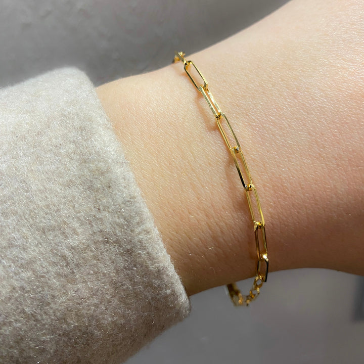 Edie 9ct Gold Square Link Bracelet