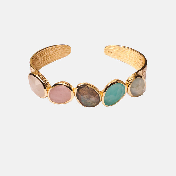 Malu Gold Plated Gemstone Cuff