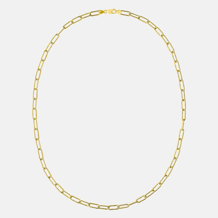 Edie Gold Short Square Link Necklace