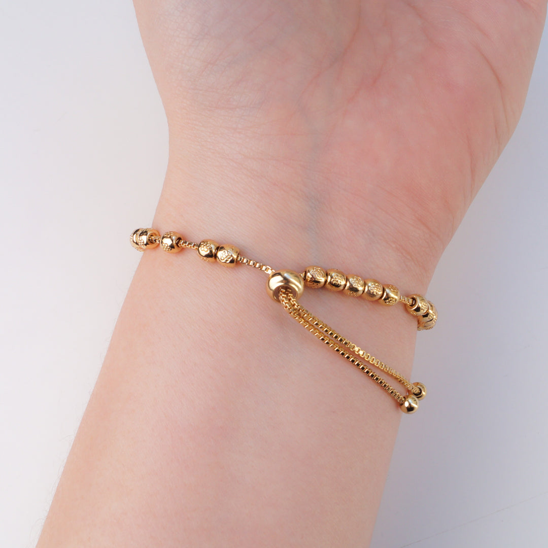 Phoebe Textured Gold Slide Bracelet
