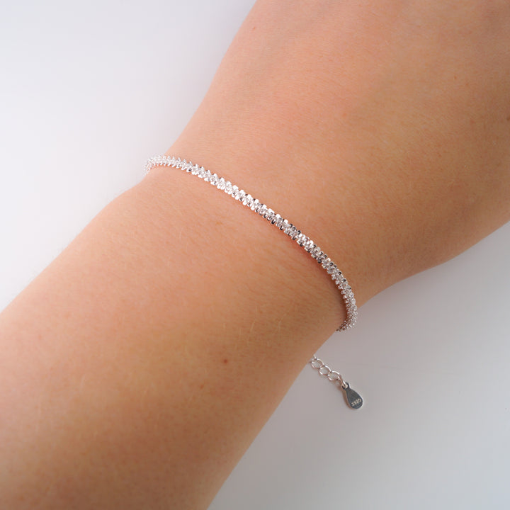 Vienne Faceted Sterling Silver Bracelet