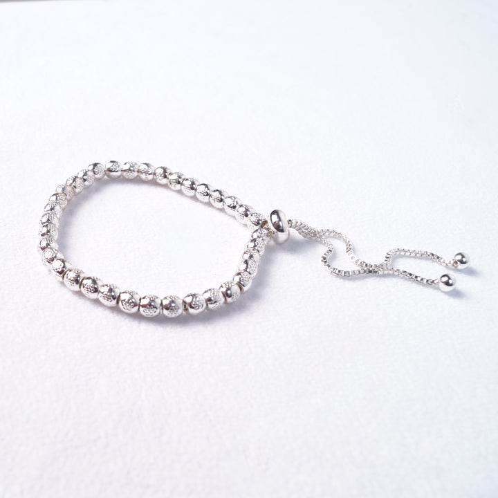 Phoebe Textured Ball Slide Bracelet - Gold | Silver | Mixed Metals