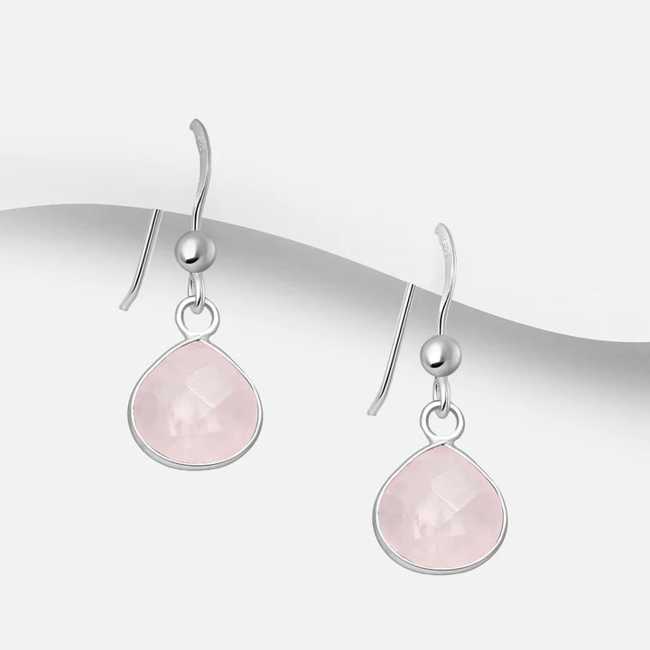 Nuala Rose Quartz Sterling Silver Earrings