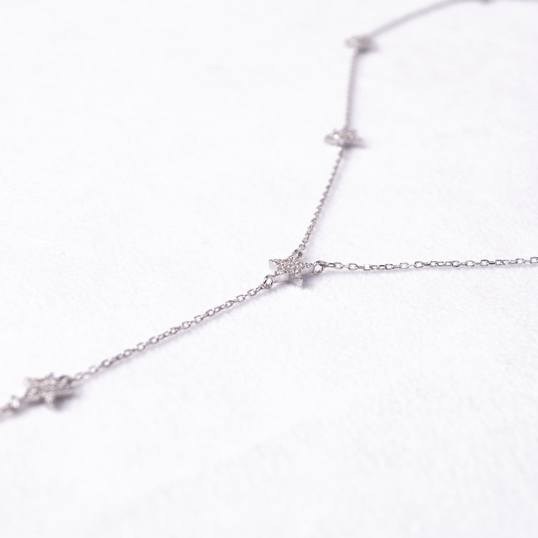 Kiruna V-Shape Stars Sterling Silver Necklace