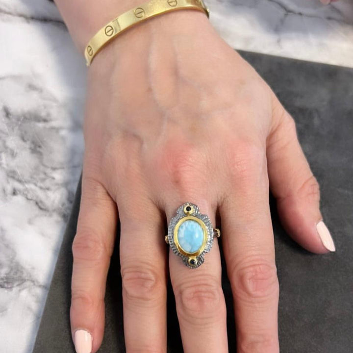 Larimar Seti Ring