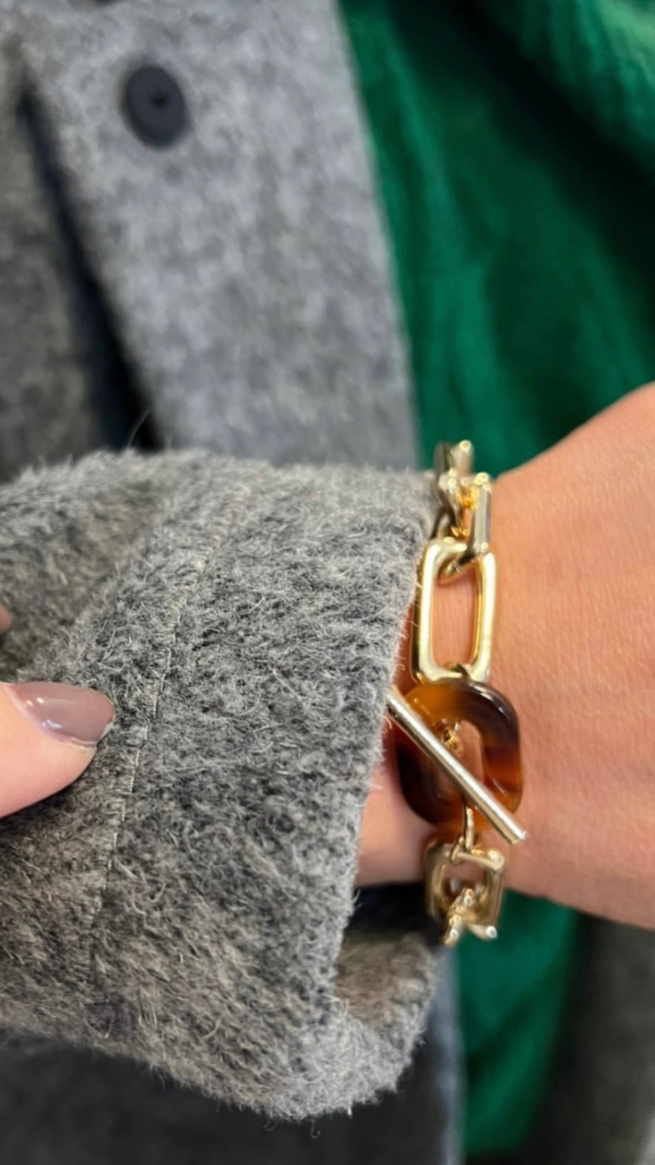 Siena Gold Square Links Bracelet