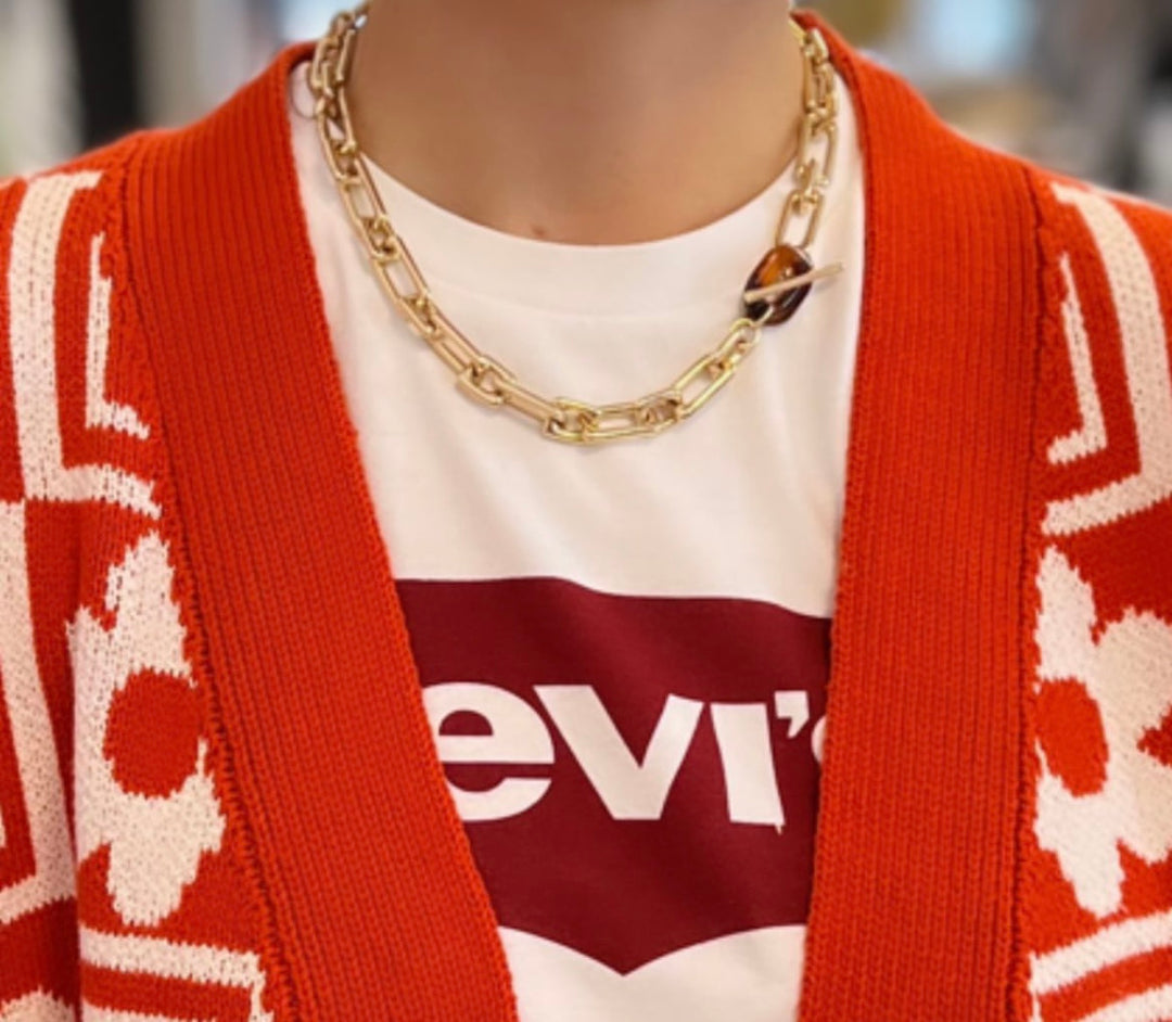 Siena Gold Square Links Necklace