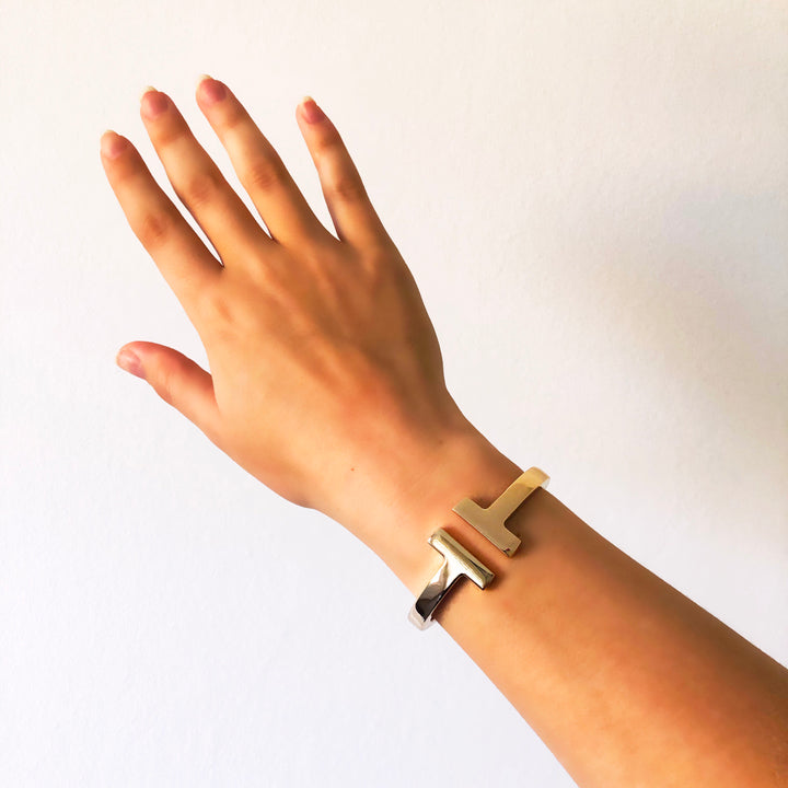 T Bar Gold Bracelet - AmaLily
