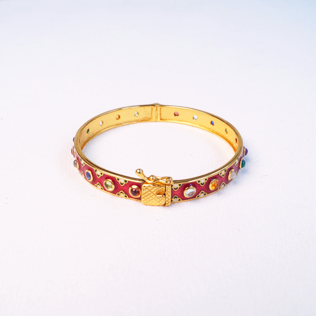 Athena Enamel Gemstone Bracelets - Red Claret | Royal Blue