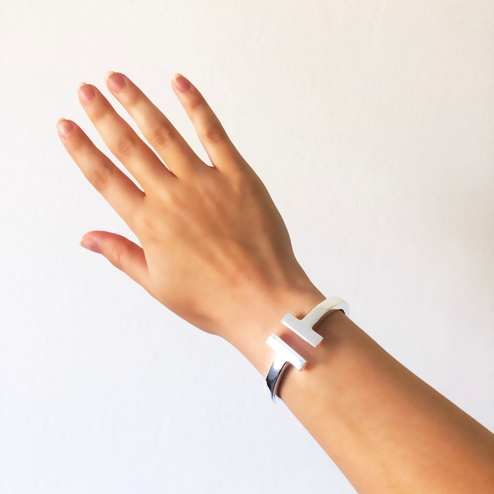 T Bar Silver Bracelet - AmaLily