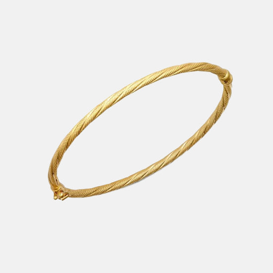 Mona 9ct Gold Textured Twist Bracelet