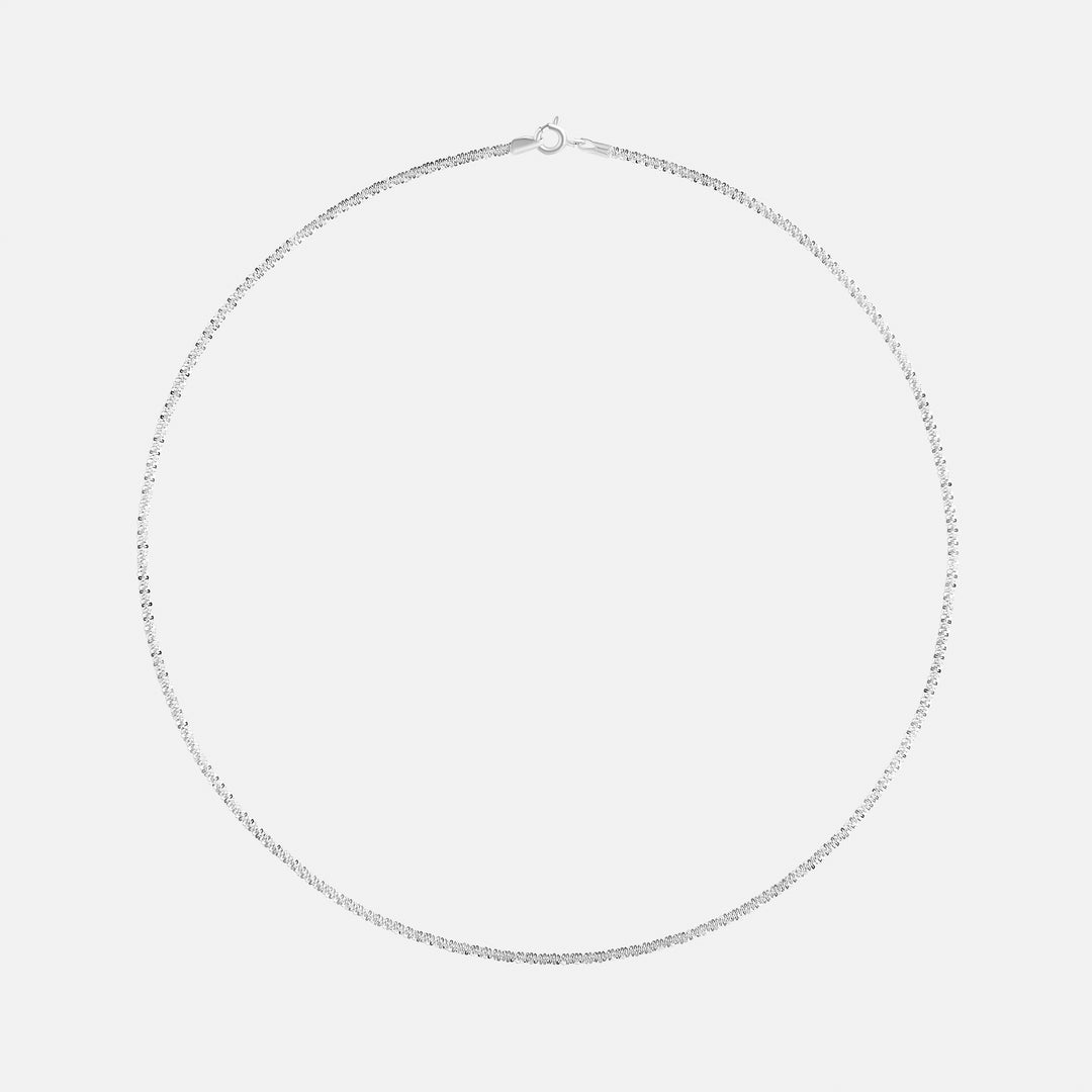 Vienne Faceted Sterling Silver Necklace