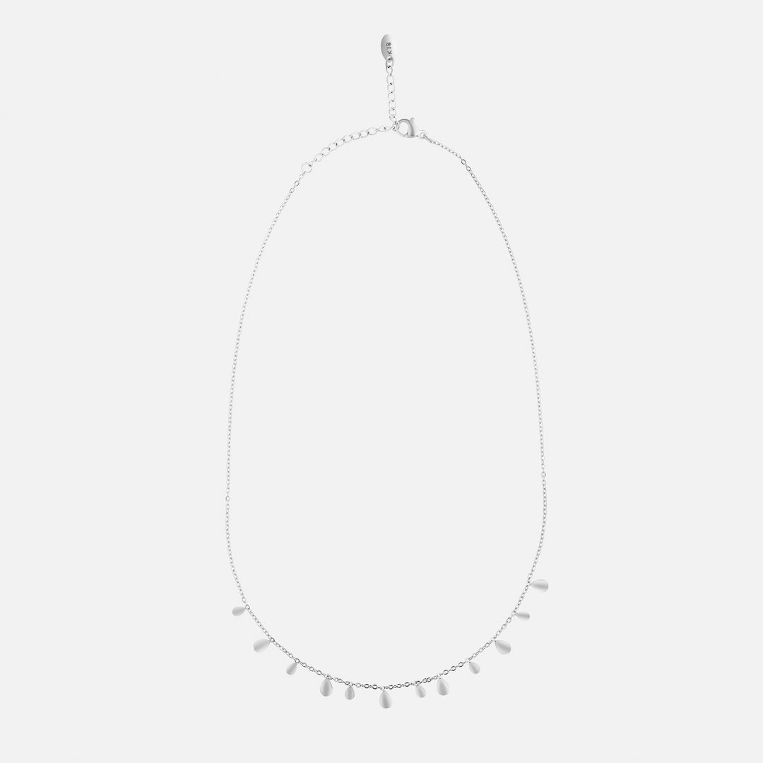 Dainty Dita Tear Drop Necklace - Steel | Gold Plated Steel