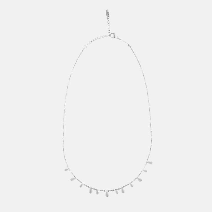 Dainty Dita Tear Drop Necklace - Steel | Gold Plated Steel