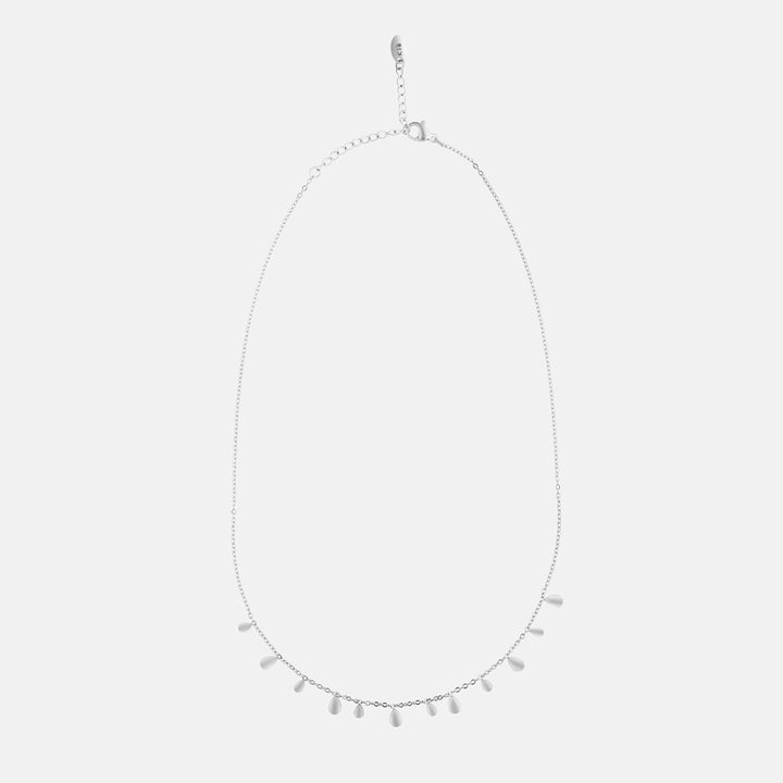 Dainty Dita Silver Tear Drop Necklace