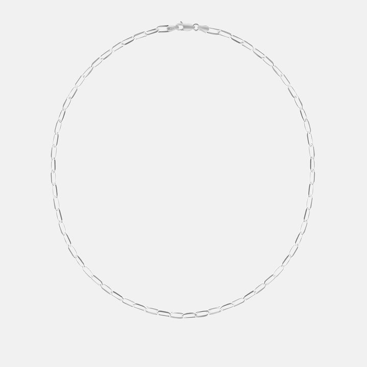 Kai 20 Inch Sterling Silver Paperclip Chain Necklace