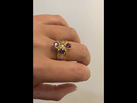 Amethyst Atlantis Ring