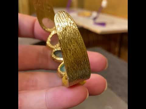 Malu Gold Plated Gemstone Cuff