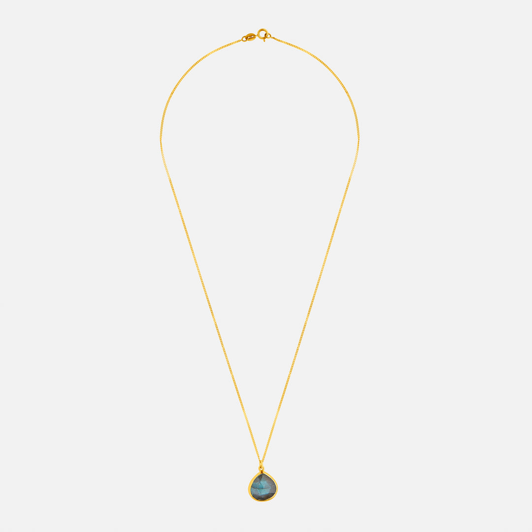 Kate Labradorite Pendant 9ct Gold Necklace