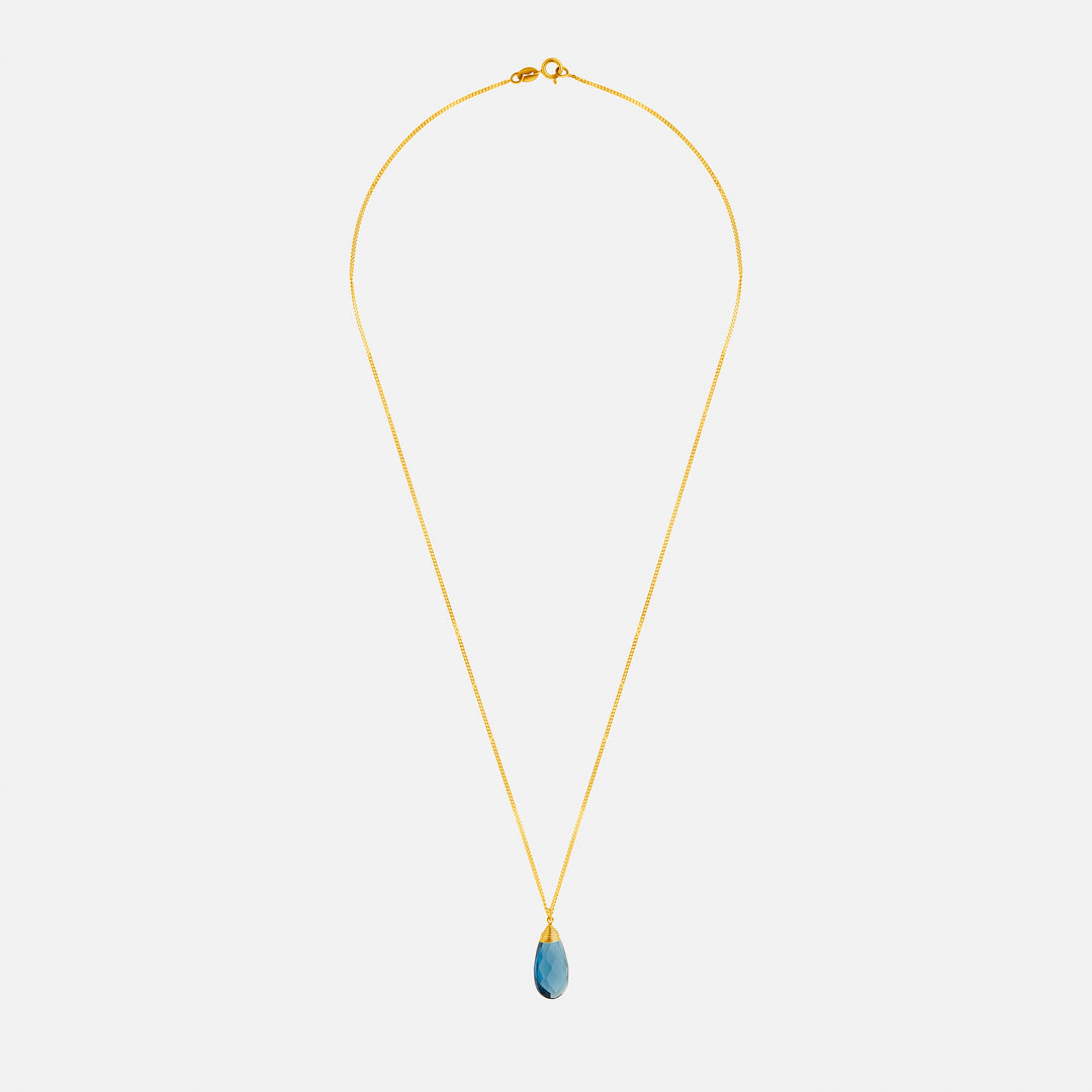 Olite Pendant 9ct Gold Necklaces - Labradorite | Iolite | Moonstone