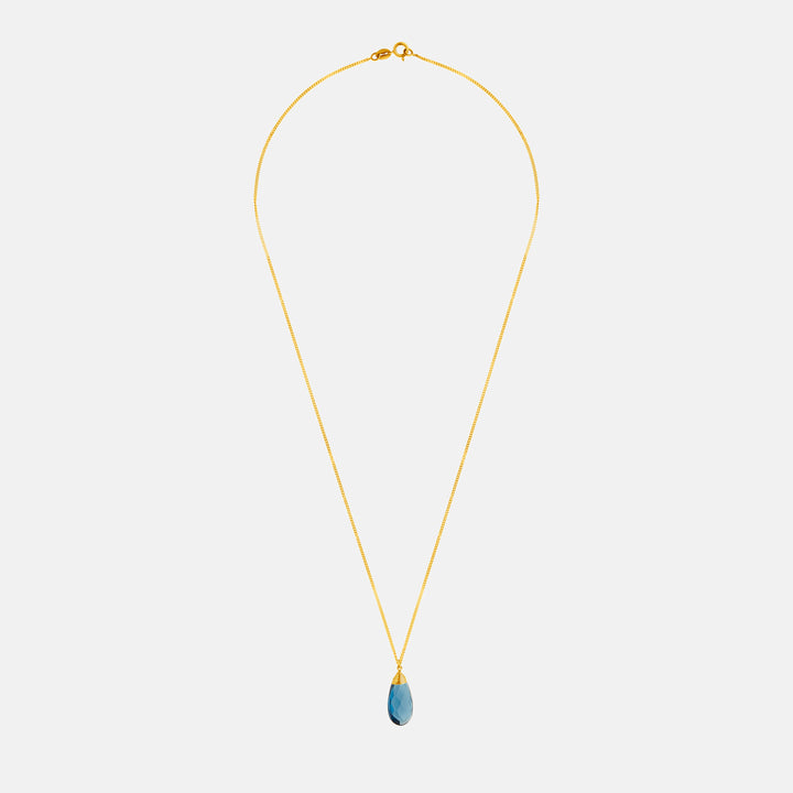 Olite Iolite Pendant 9ct Gold Necklace